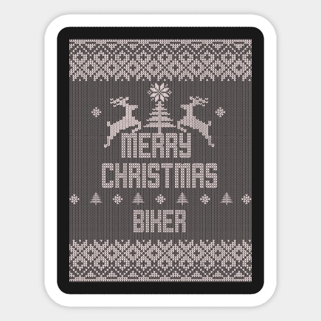 Merry Christmas BIKER Sticker by ramiroxavier